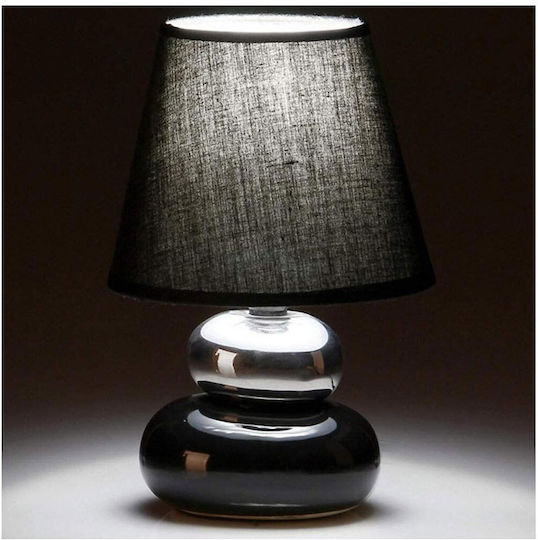 Bakaji Dekorative Lampe mit Fassung für E14 Lampe Schwarz