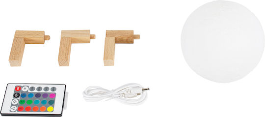 GloboStar Διακοσμητικό Φωτιστικό Moon LED RGBW Moon Light 12x12x15εκ.
