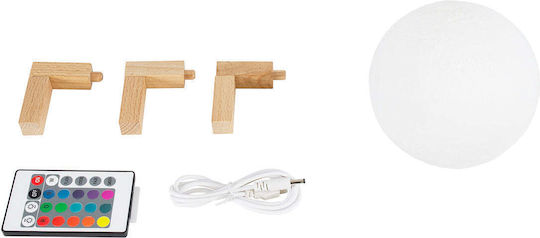 GloboStar Διακοσμητικό Φωτιστικό Moon LED RGBW Moon Light 12x12x15εκ.