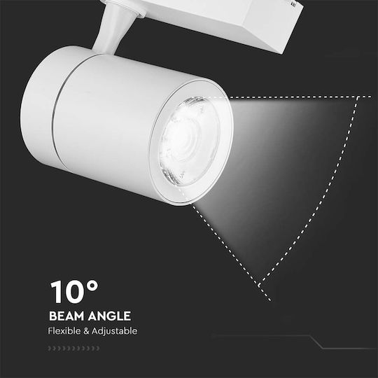 V-TAC Μονό LED Θερμό Λευκό Σποτ σε Λευκό Χρώμα