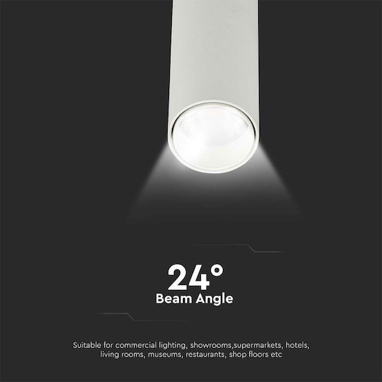 V-TAC Single LED Natural White Spot in White Color