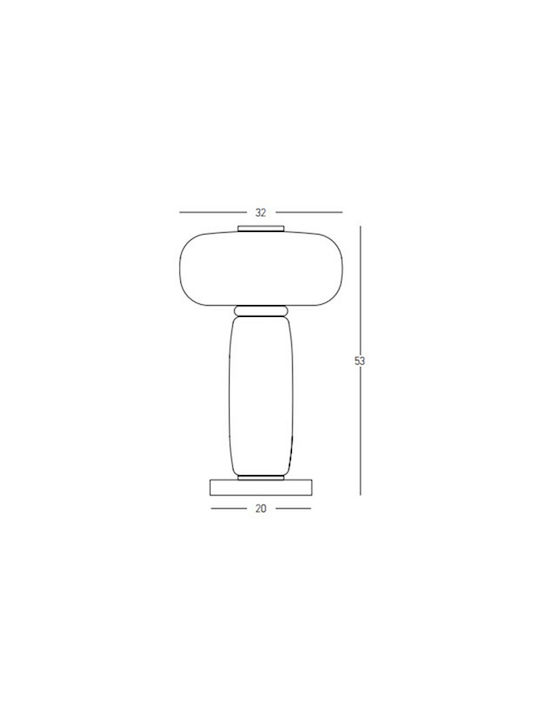 Zambelis Lights Διακοσμητικό Φωτιστικό LED Θερμό Λευκό 3000K 32x32x53εκ.