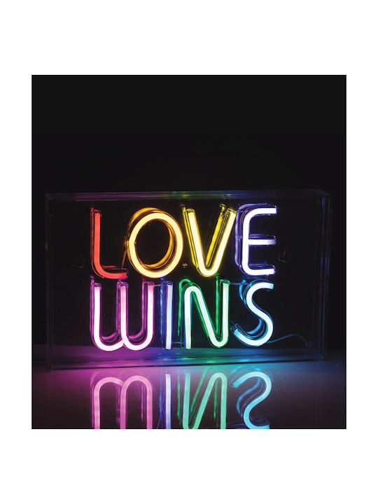 Aca Neon Διακοσμητικό Φωτιστικό LED RGB Love 31x4.6x19εκ.