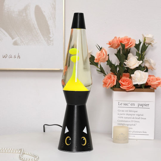 Total Gift Lava Dekorative Lampe Lavalampe Schwarz