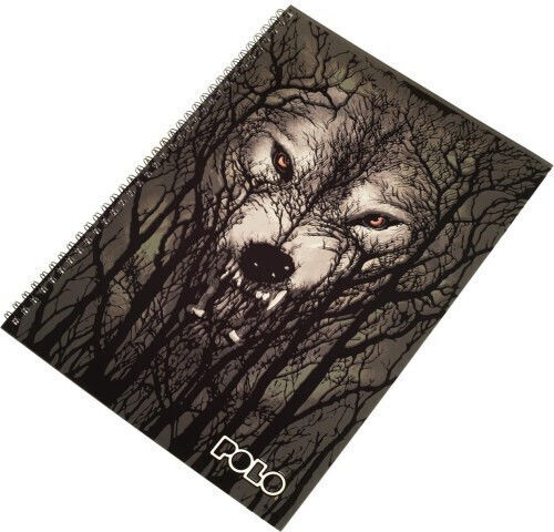 Polo Design Spiral Notebook 17x25cm 2 Subjects Wolf 919001-8283