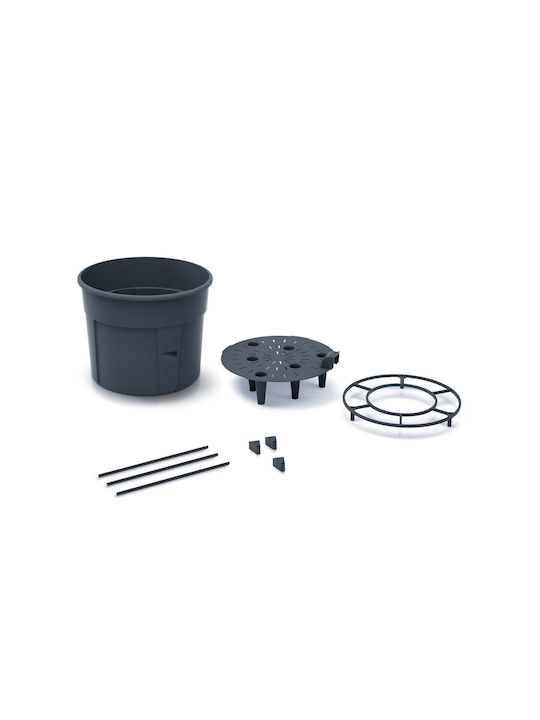 Marhome Tomato Grower Pot Plastic Charcoal 39.2x31.5x153cm.