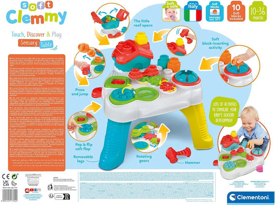 Baby Clementoni Activity Table Soft Clemmy Sensory for 10++ Months