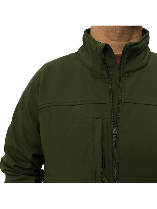 Rudolph Χειμωνιάτικο Μπουφάν Softshell Αδιάβροχο και Αντιανεμικό Χακί