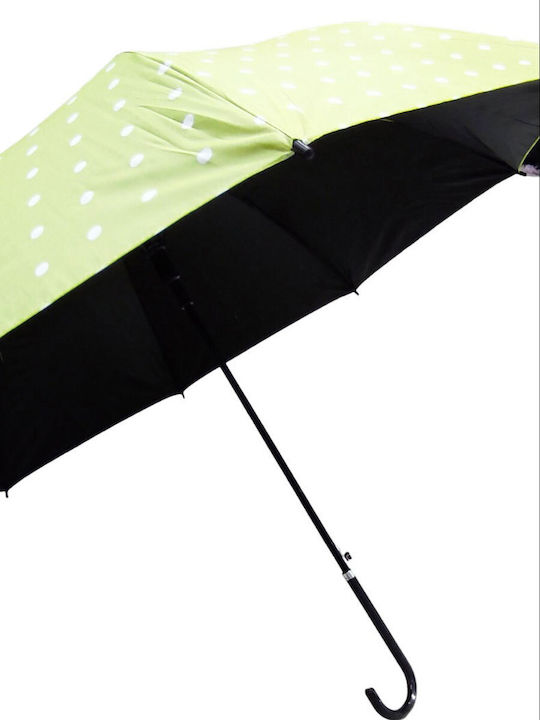 Touch of Pure Umbrella with Walking Stick Green