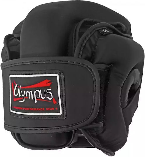 Olympus Sport Adult Open Face Boxing Headgear Black