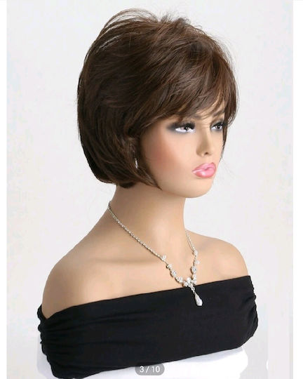 Women's High-Quality Synthetic Wig Brown 10 Inches