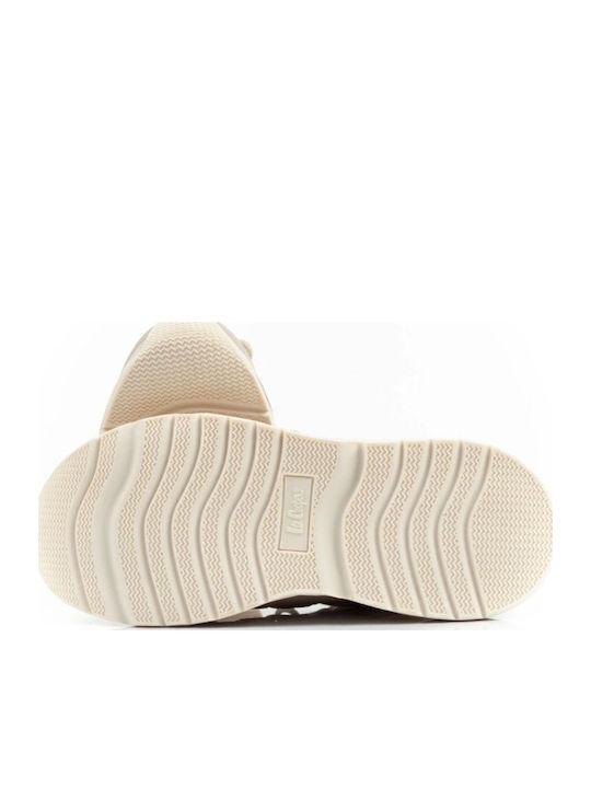 Snow Boots with Zipper & Fur Beige