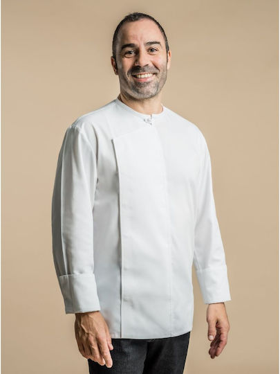 Clement Design Σακάκι Σεφ Λευκό με Japan