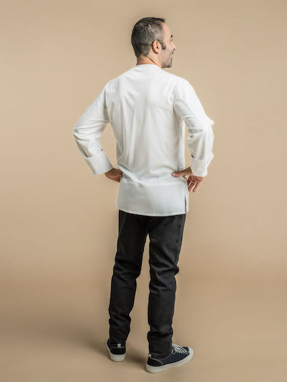 Clement Design Σακάκι Σεφ Λευκό με Japan