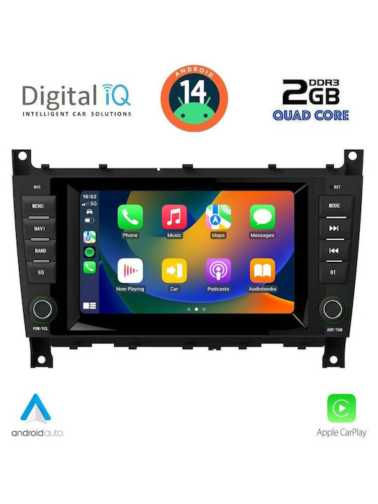 Digital IQ Sistem Audio Auto pentru Mercedes-Benz Clasa C 2004-2008 (Bluetooth/USB/WiFi/GPS) cu Ecran Tactil 7"