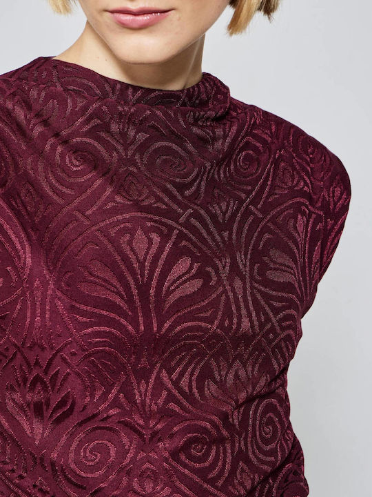 Bruză Damă Fără Mânecă Burgundy
