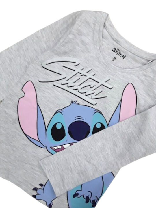 Παιδική Μπλούζα Μακρυμάνικη Grey Lilo Stitch