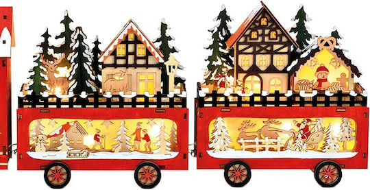 Beleuchtet Weihnachtliche Holz Figur Zug Höhe 56cm