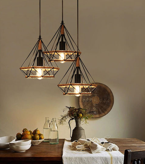 Toolight Κρεμαστό Φωτιστικό Boho με Σχοινί