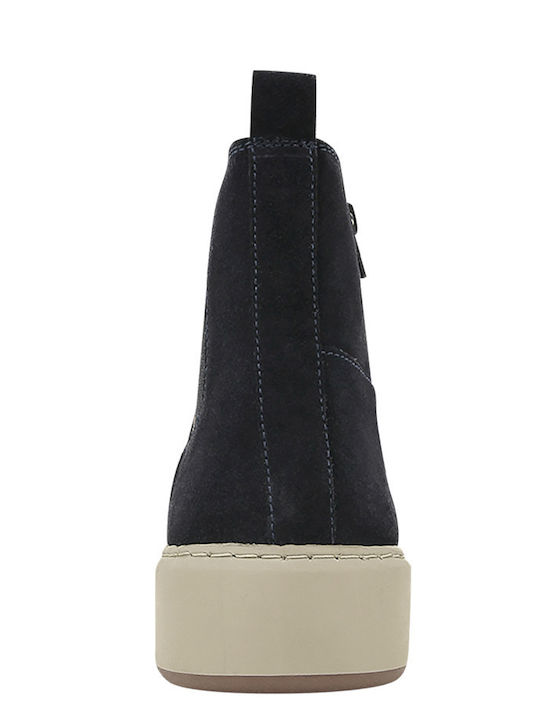 Suede Chelsea Men's Boots Navy Blue