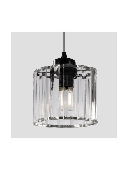 Toolight Lustră Negru cu cristale