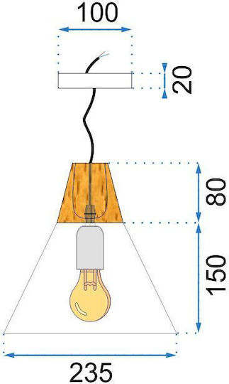 Toolight Hängelampe Weiß mit Fassung E27
