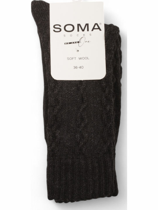 Soma Socks Γυναικείες Μονόχρωμες Κάλτσες Μαύρο