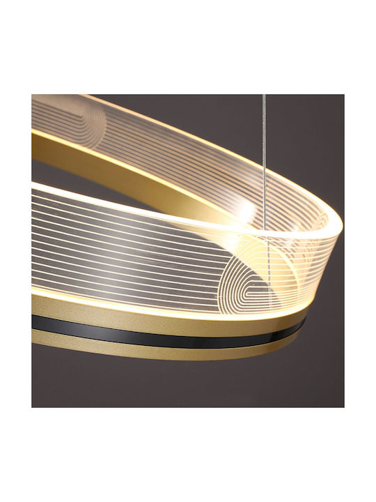 Toolight Κρεμαστό Φωτιστικό Χρυσό LED