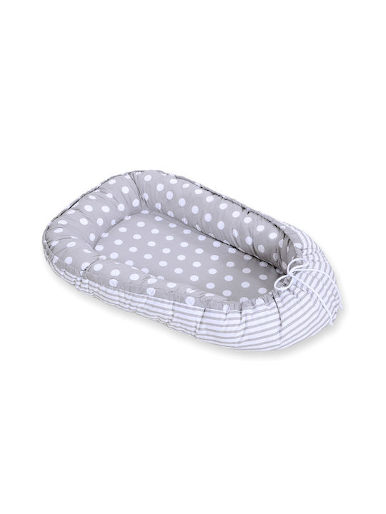 Bobono Pernă pentru bebeluși în formă de cuib Gray, Dots On Gray