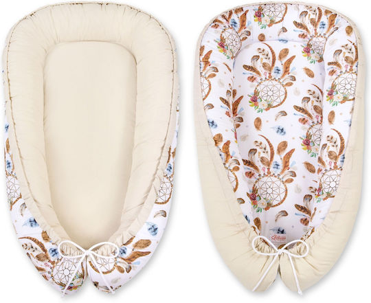 Bobono Baby Nestkissen White, Beige