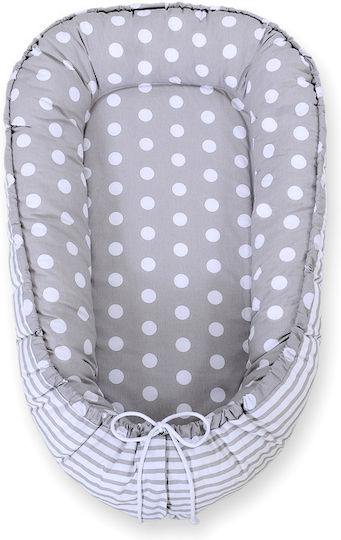 Bobono Baby Nestkissen Gray, Dots On Gray