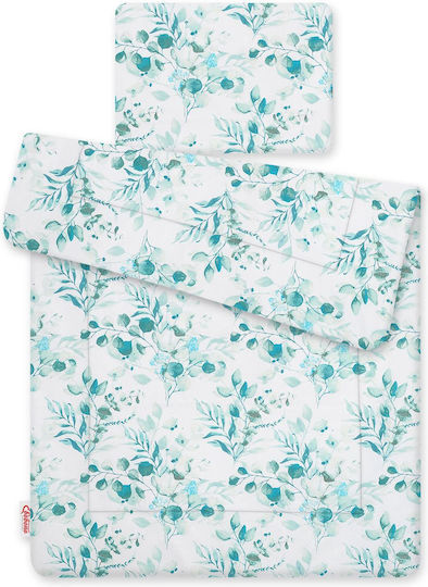 Bobono Set Baby Bettlaken Für Wiege Baumwolle Grün 75x100cm 2Stück