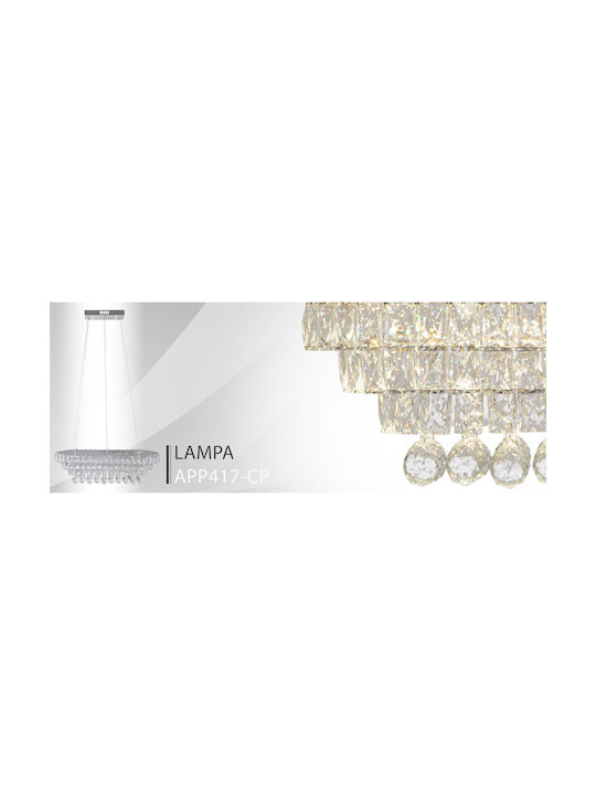 Toolight Κρεμαστό Φωτιστικό LED με Κρύσταλλα