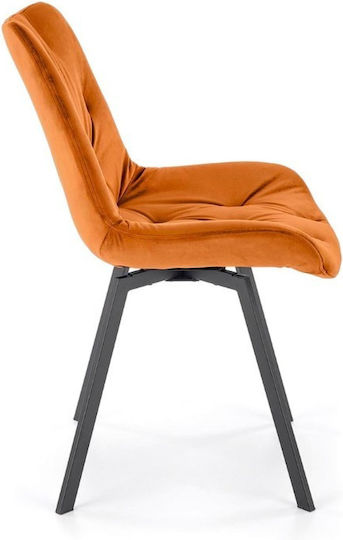 K519 Dining Room Velvet Chair Cinnamon 54x63x86cm