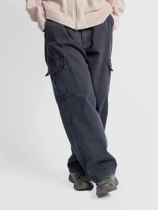 Men's Jeans Pants Cargo Black Faded Wash