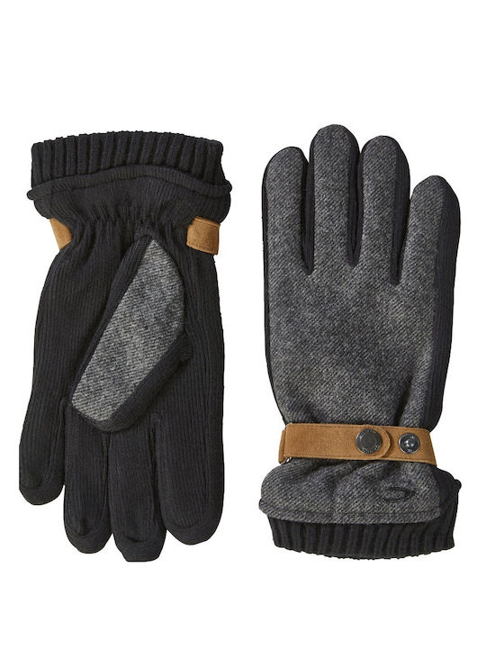 Camel Active Men's Woolen Gloves Gray