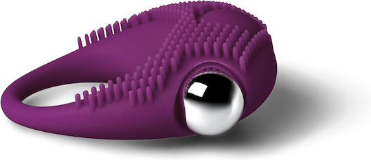 Purple Color Silicone Vibrating Cock Ring Clitoral Stimulat