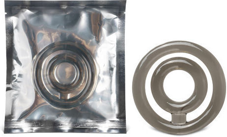 Dual Cock Balls Ring Clear