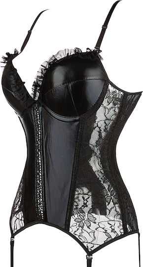 8 Pieces Plastic Bones Black Cute Lace Leather Stitching