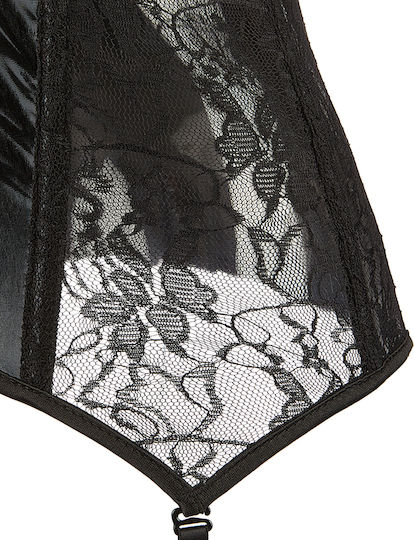 8 Pieces Plastic Bones Black Cute Lace Leather Stitching
