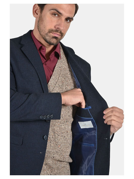 Men's Suit Jacket Regular Fit Navy Blue