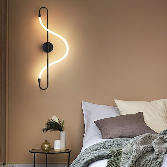 Toolight Φωτιστικό Τοίχου με Ενσωματωμένο LED Μαύρο