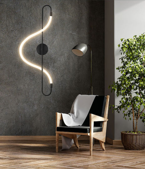 Toolight Φωτιστικό Τοίχου με Ενσωματωμένο LED Μαύρο