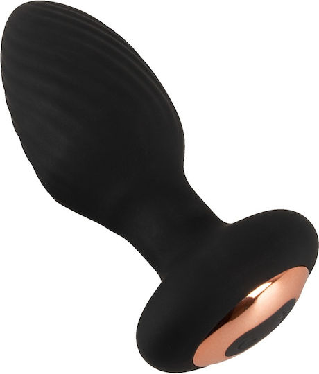 Anos Rotating Anal Plug with Wireless Function and Vibration Medium Gold
