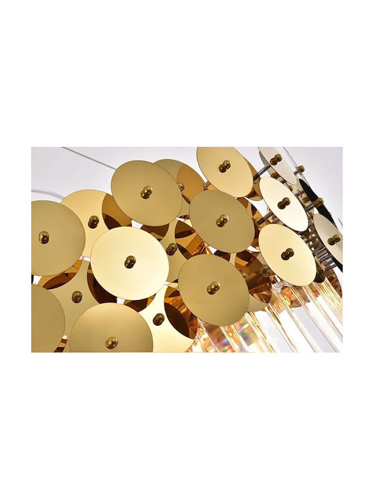 Toolight Πολυέλαιος με Κρύσταλλα Χρυσός OSW-52101