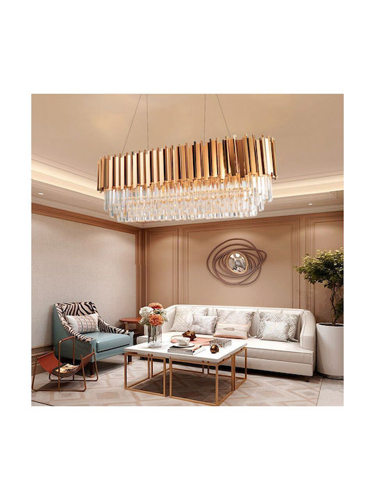 Toolight Πολυέλαιος LED με Κρύσταλλα Χρυσός OSW-00683