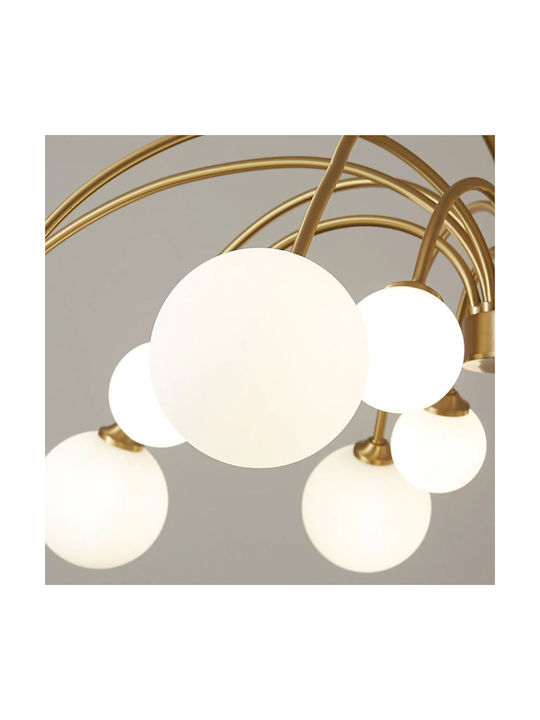 Toolight Πολυέλαιος με Ξύλο Χρυσός OSW-04048