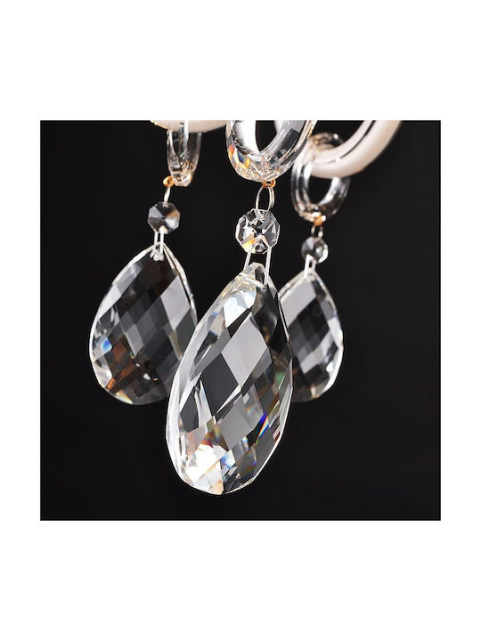 Toolight Chandelier with Crystals 8xE14 Transparent 68cm OSW-04600