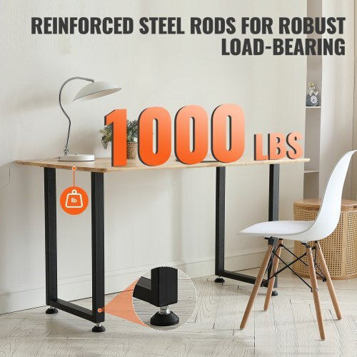 Vevor Picior Metalic Mobilier 2 Bucăți Potrivit Pentru Masă / Măsuță / Birou 3x3cm Negru