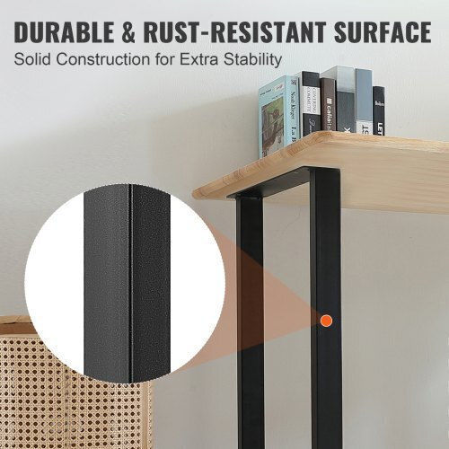 Vevor Picior Metalic Mobilier 2 Bucăți Potrivit Pentru Masă / Măsuță / Birou 3x3cm Negru